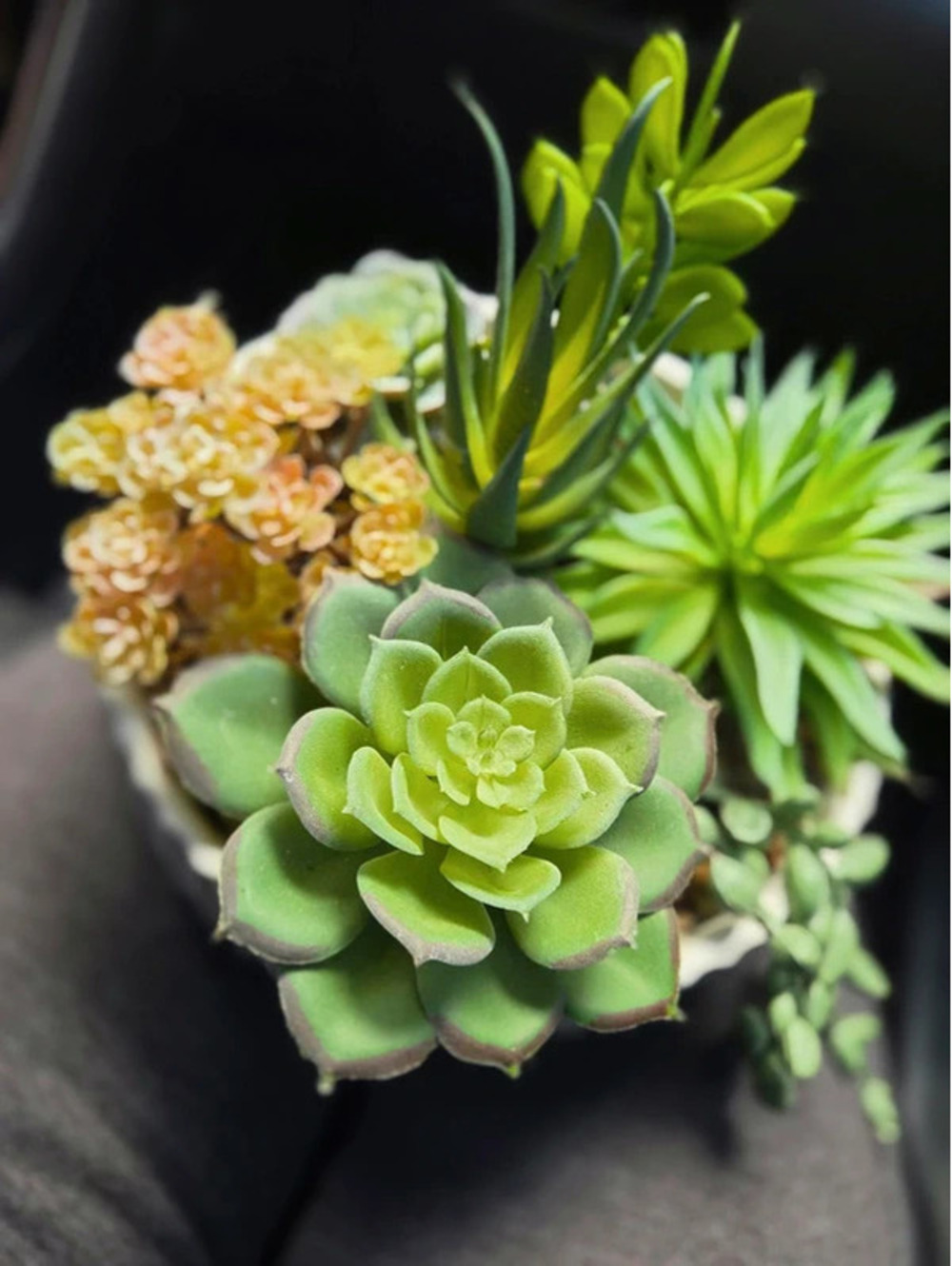 Faux plant in vase